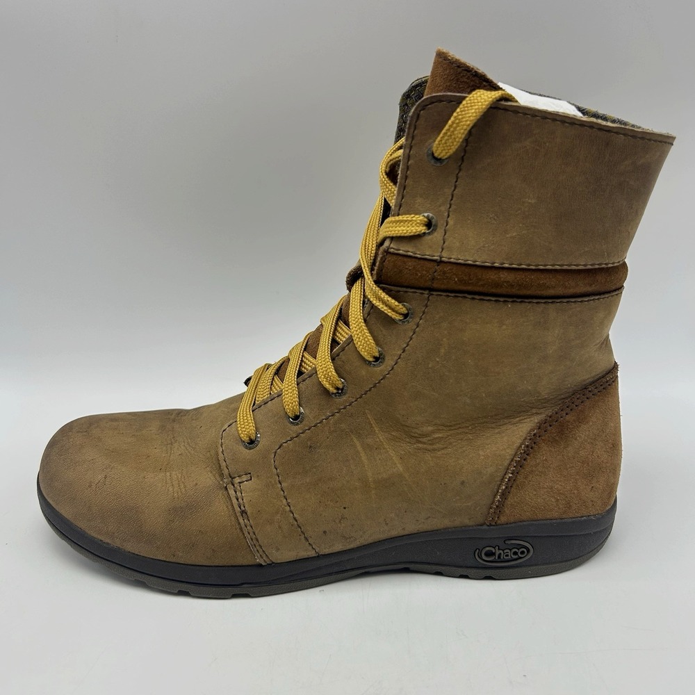 Chaco Natilly Booties Womens 7 Brown Suede Lace Up Hiking Outdoor Fold Down